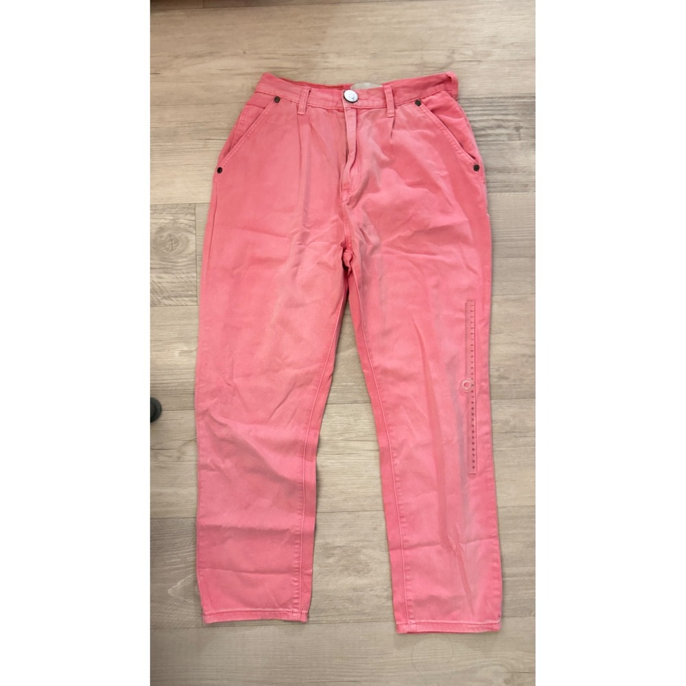 One Teaspoon Pink High Waisted Straight Leg Denim Jeans Size 28